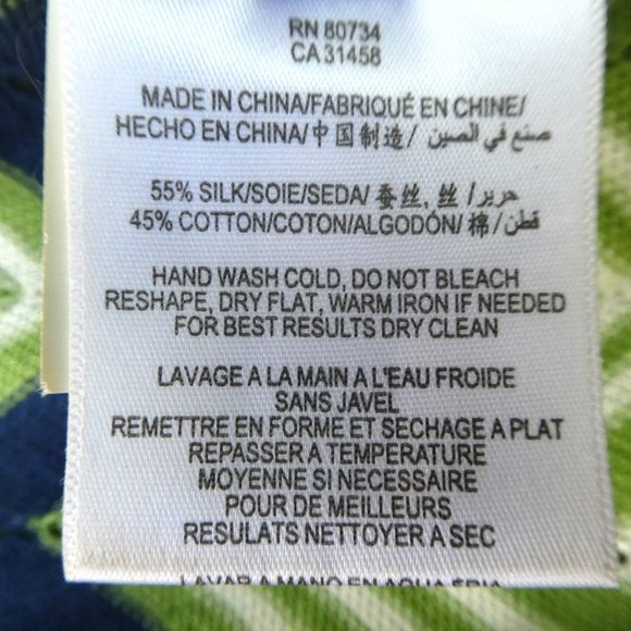 BCBGMaxAzria SiLK Open Front Chevron Striped Cardigan Sweater Top Green Asymmetr - Picture 6 of 6